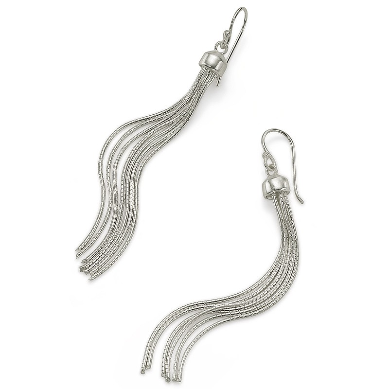 Buy Silver Tassel Drop Earrings from Pia Jewellery