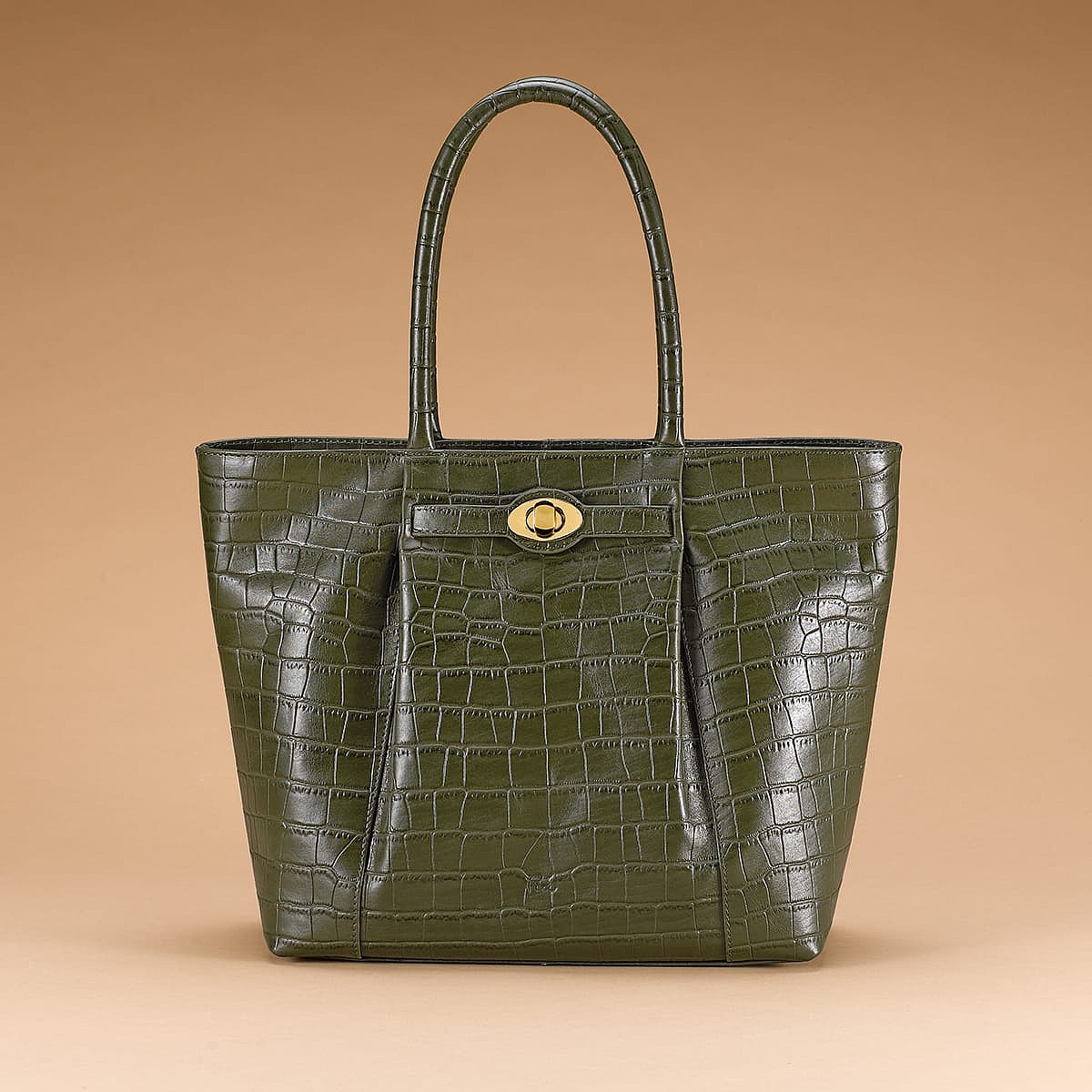 Ready for Refinement Olive Leather Bag