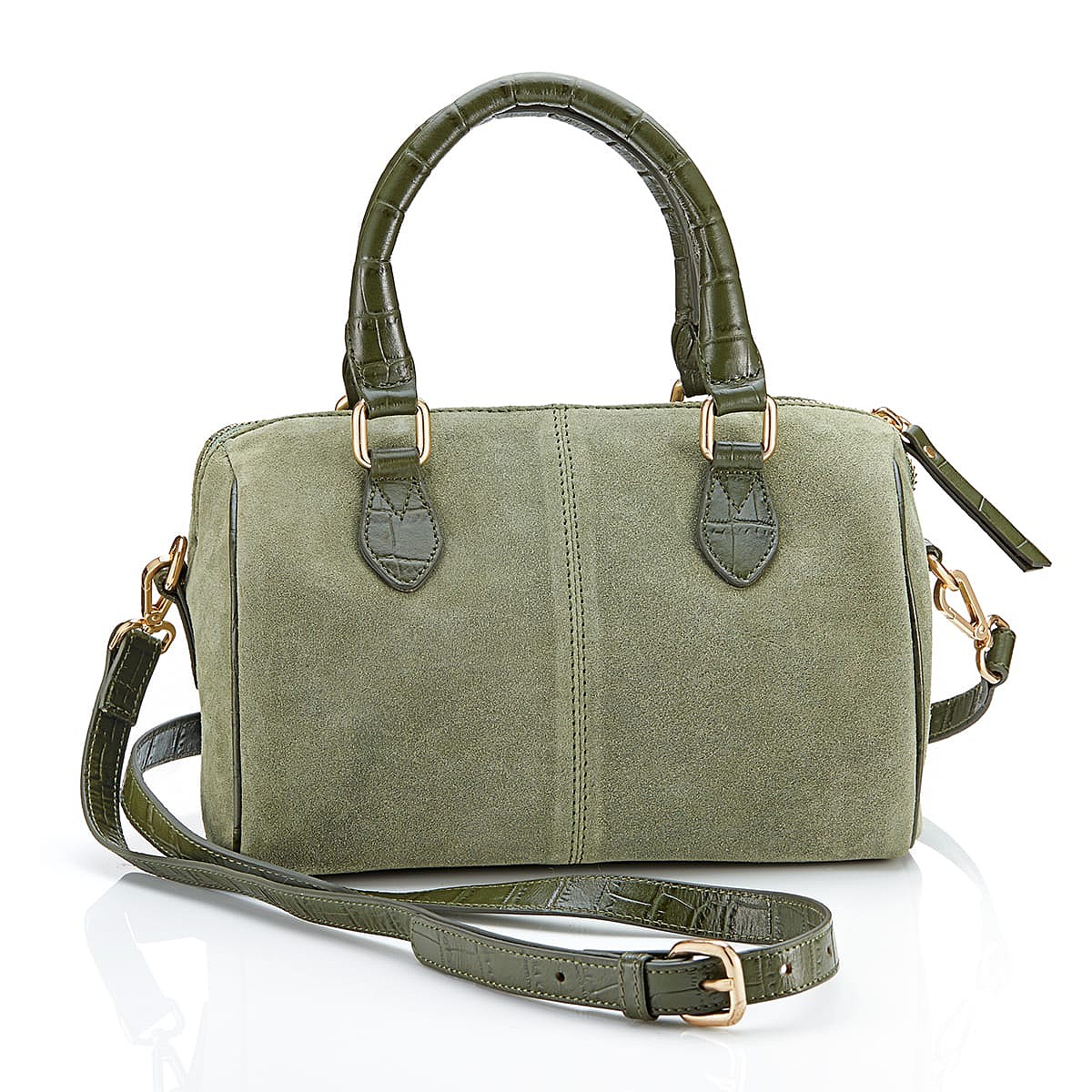 Bowl Me Over Olive Suede Bag