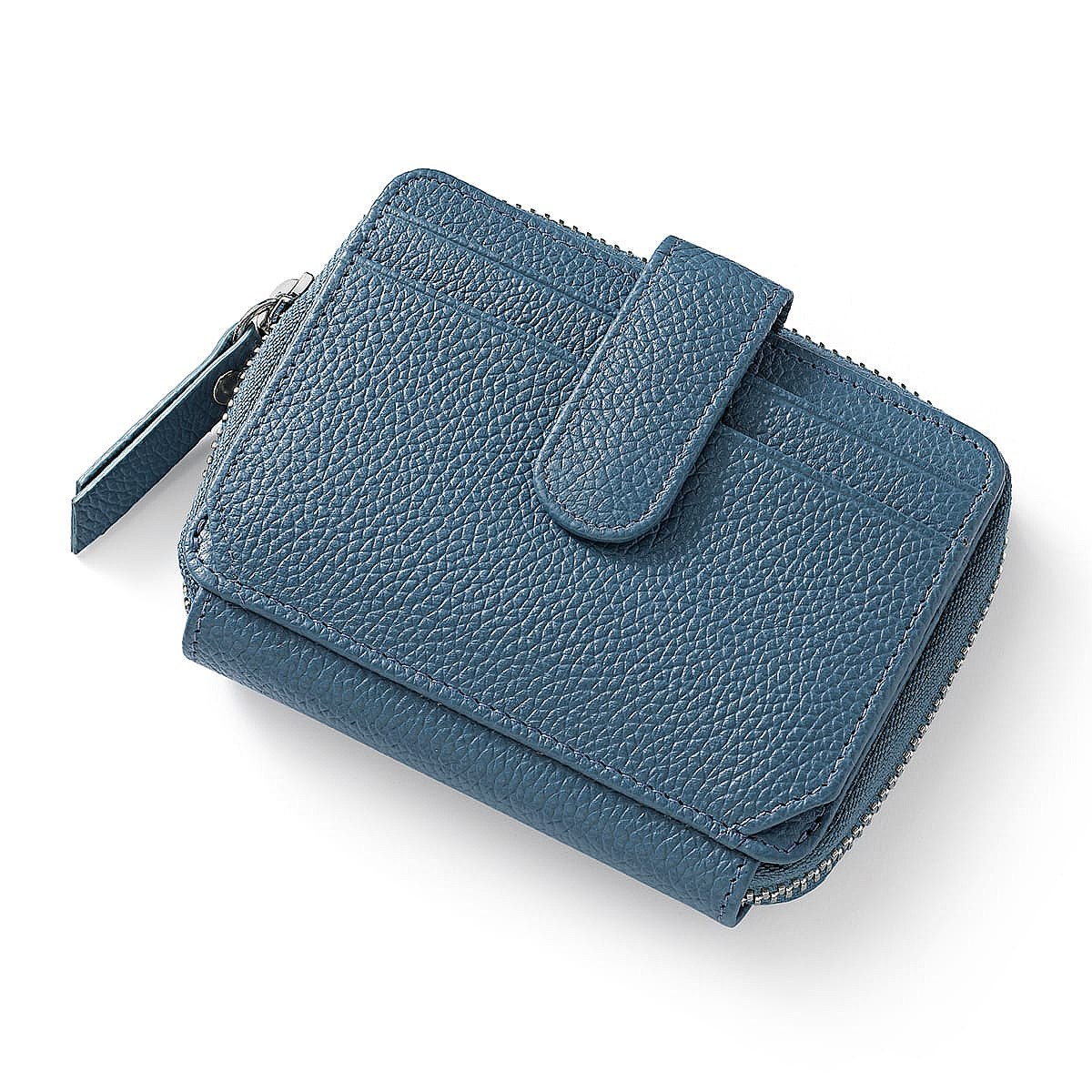 Cultivated Colour Blue Leather Purse