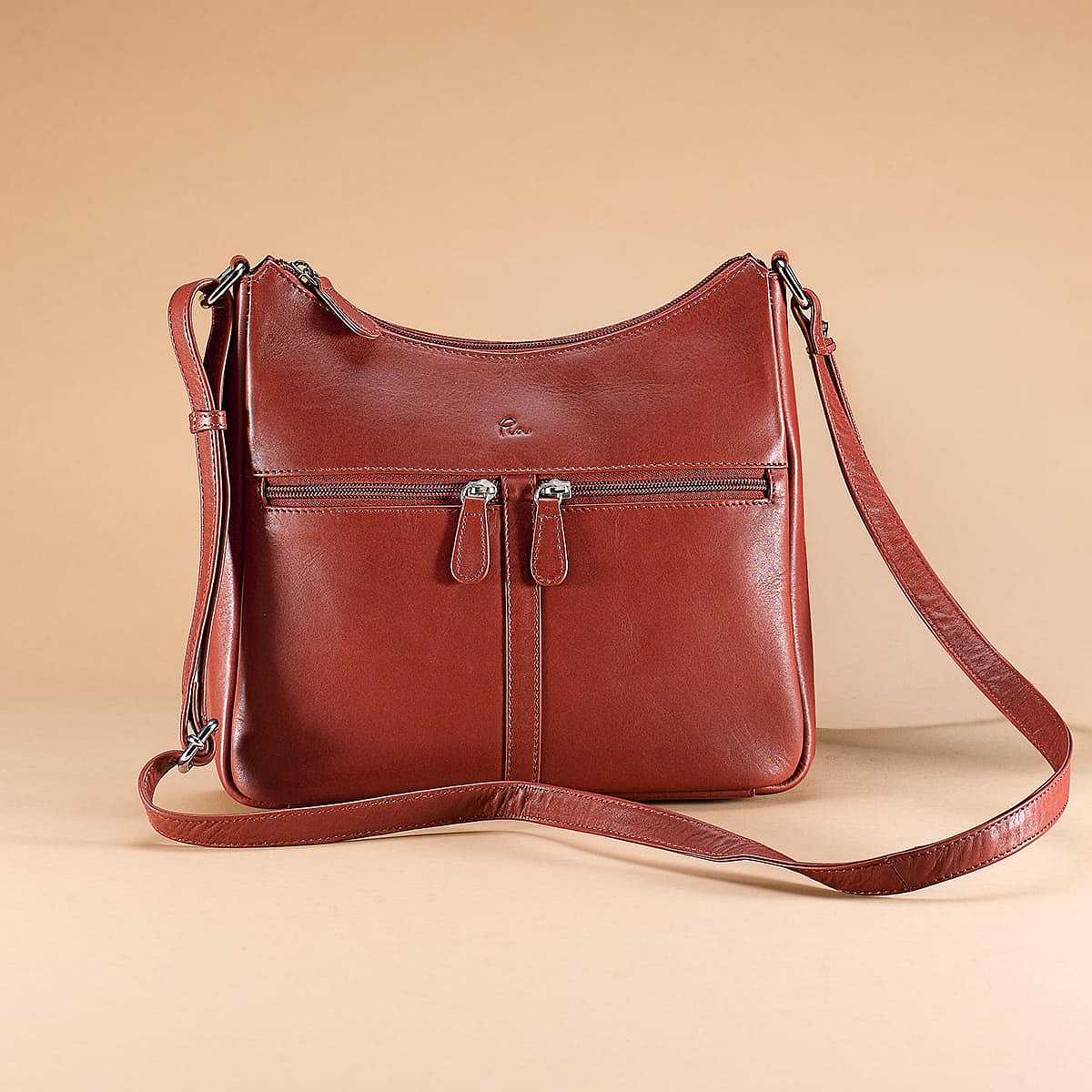 Crimson Confidence Red Leather Bag