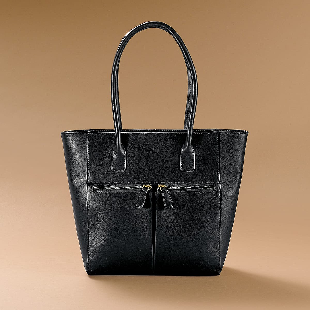 Classic Calling Black Leather Tote Bag