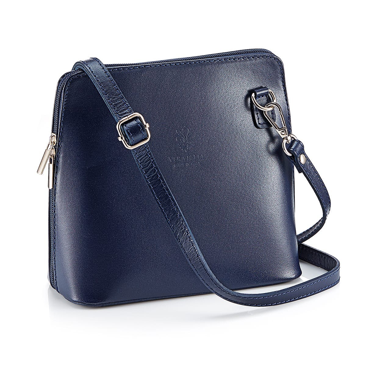 Nothing But Navy Leather Cross-Body Bag