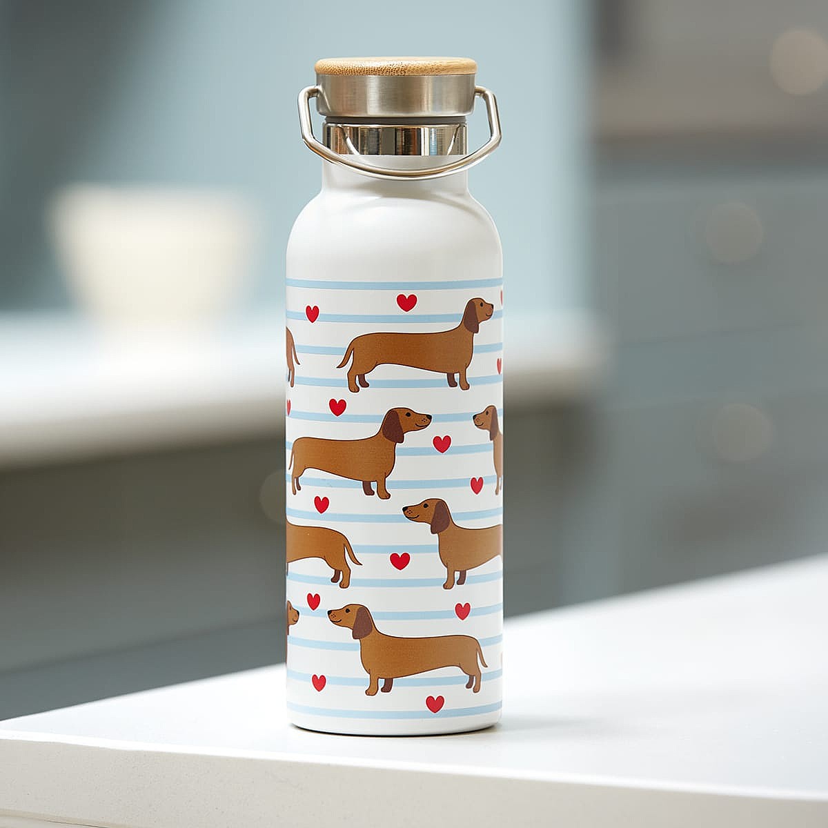 Paws & Sip Dachshund Water Bottle