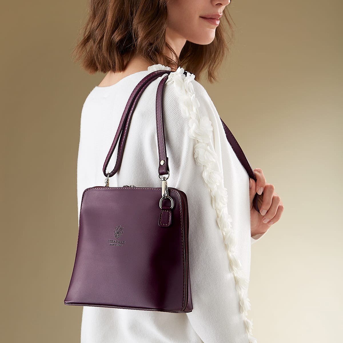 Beyond Burgundy Leather Cross-Body Bag