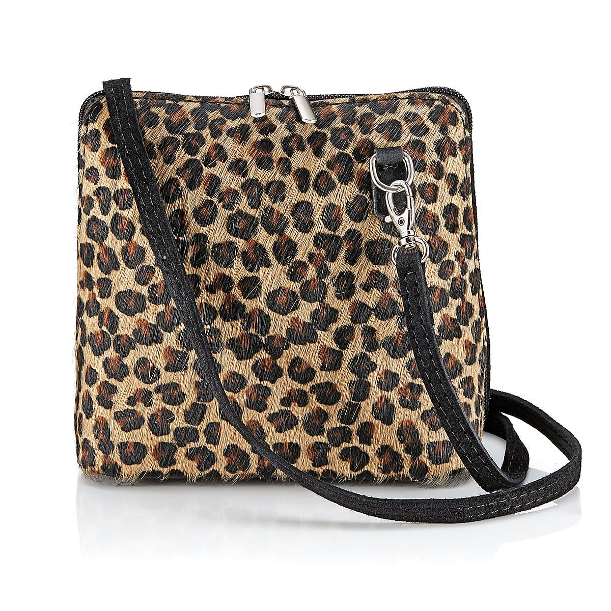Live for Leopard Leather Cross-Body Bag
