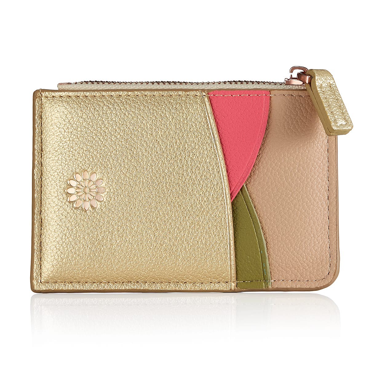 Curves of Joy Faux Leather Card Holder