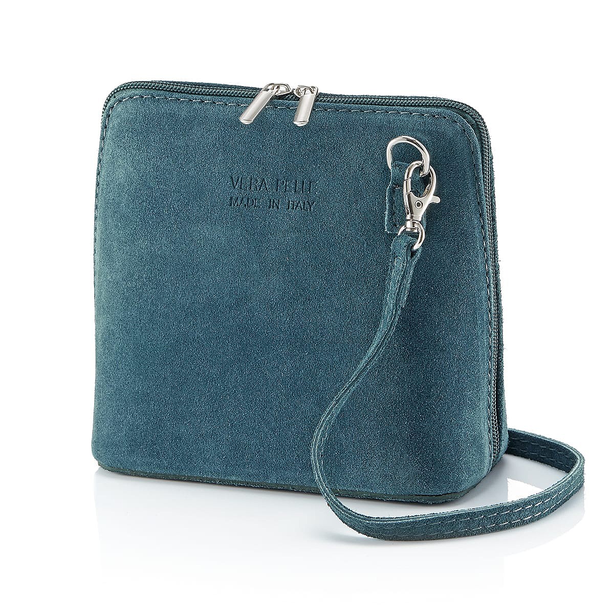 Talk About Teal Suede Cross-Body Bag