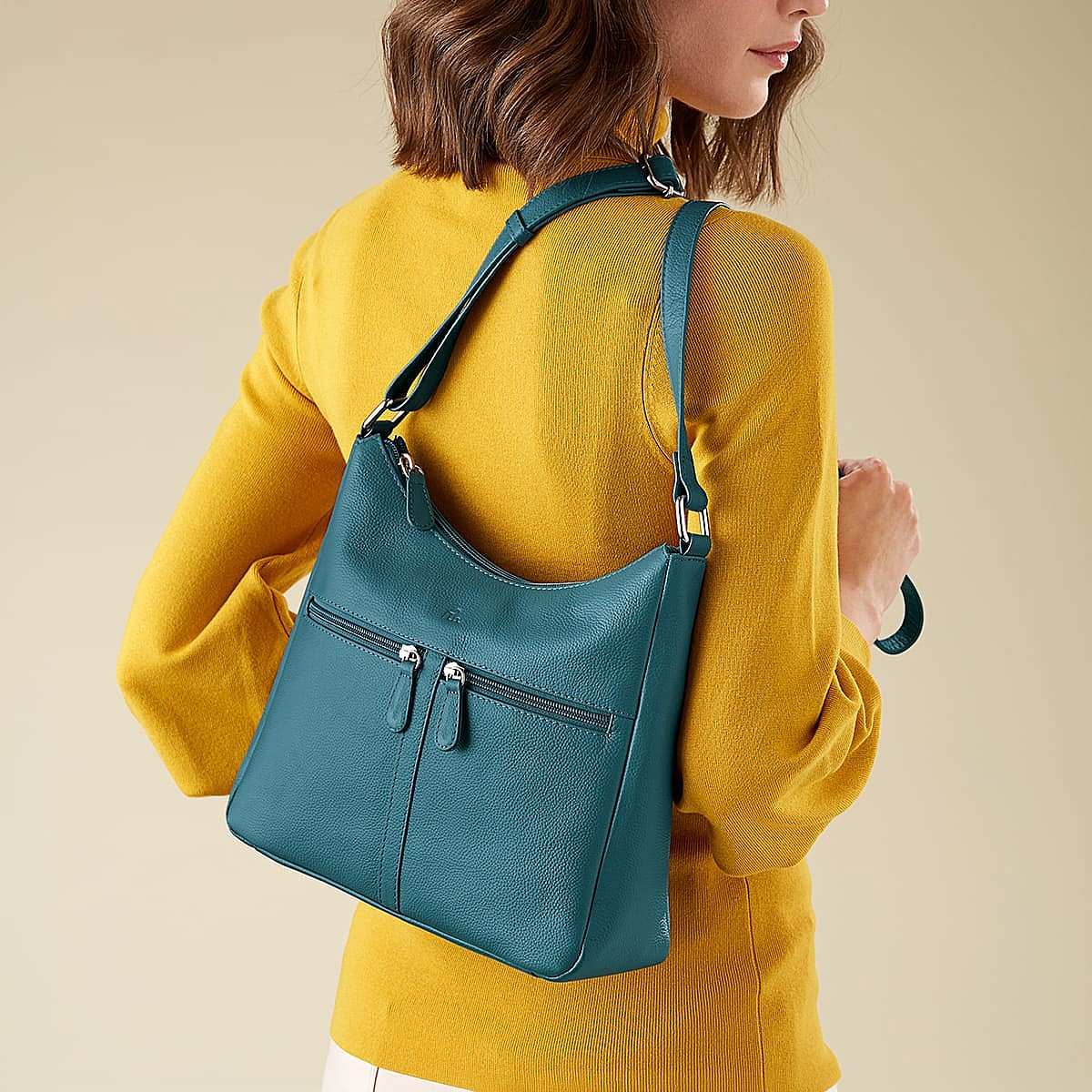 Tides of Teal Leather Bag