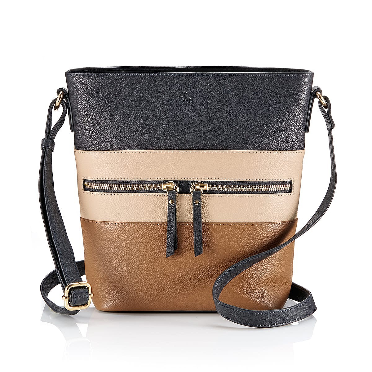 Cultivated Lines Leather Cross-Body Bag