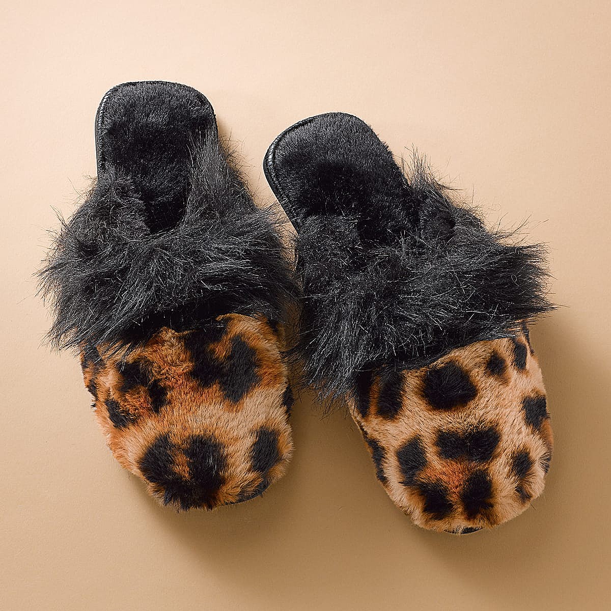 Feline Footwork Faux-Fur Slippers