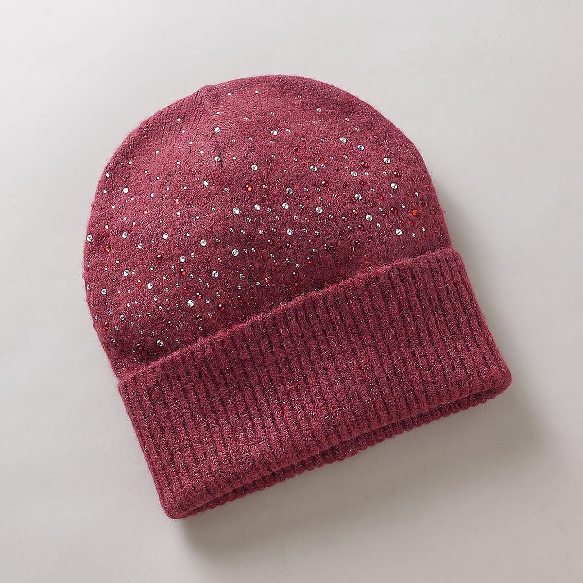 Burgundy Bejewelled Hat