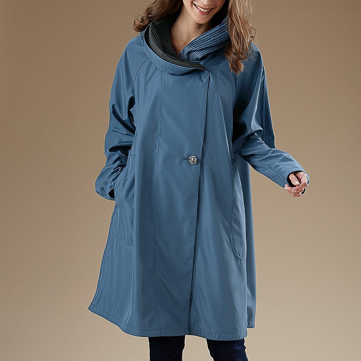 Atlantic Isles Denim Blue Raincoat