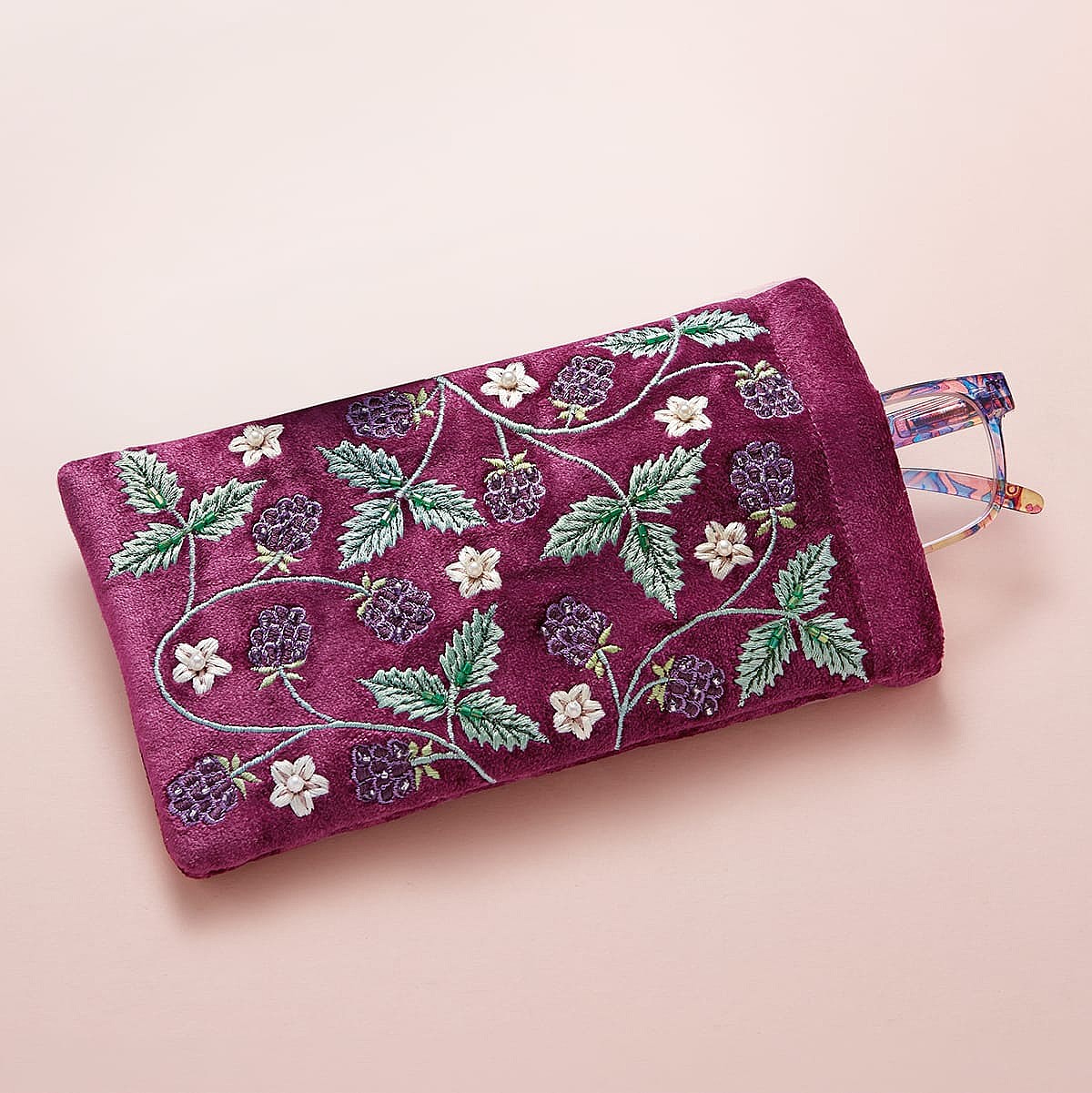 Beyond the Brambles Plum Glasses Case