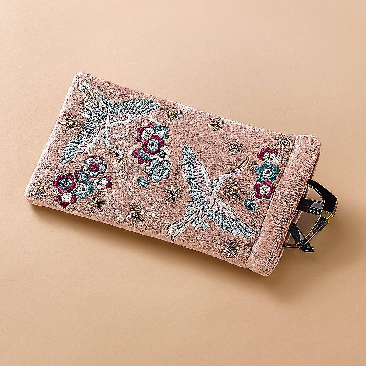Wings of Fortune Blush Glasses Case