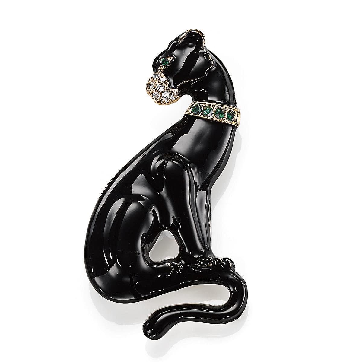 Sleek Stalking Panther Brooch