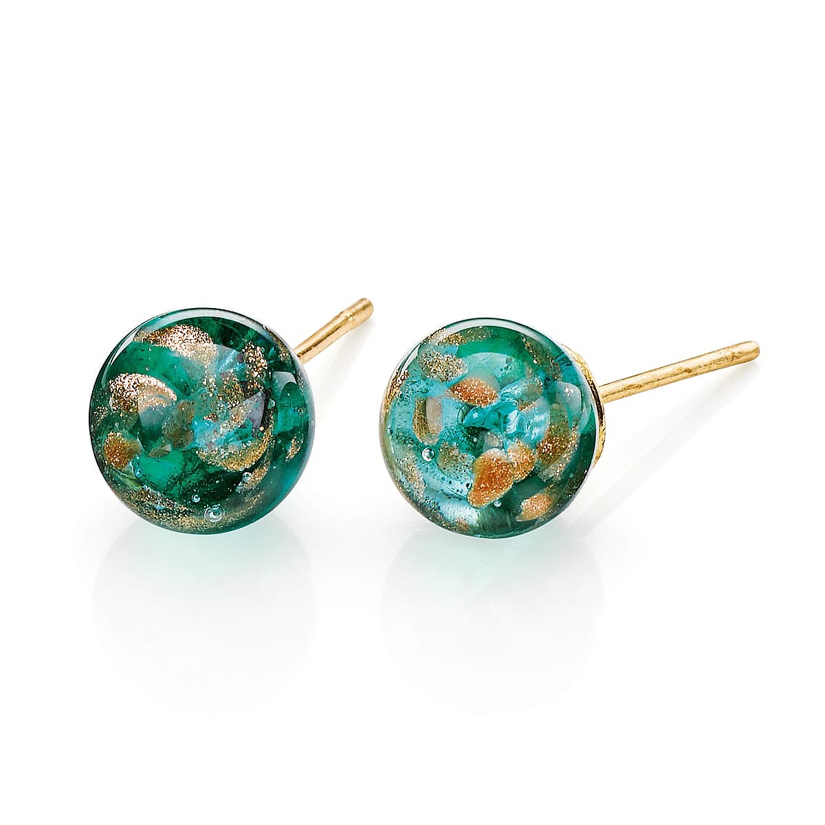 Dreamy Depths Murano Stud Earrings