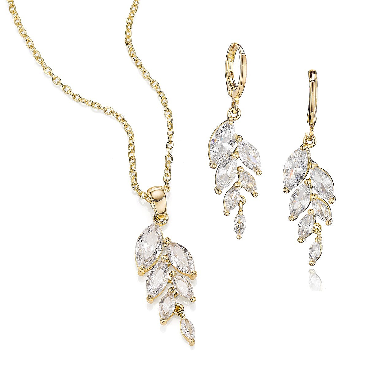 Cascading Light Pendant & Earring Set