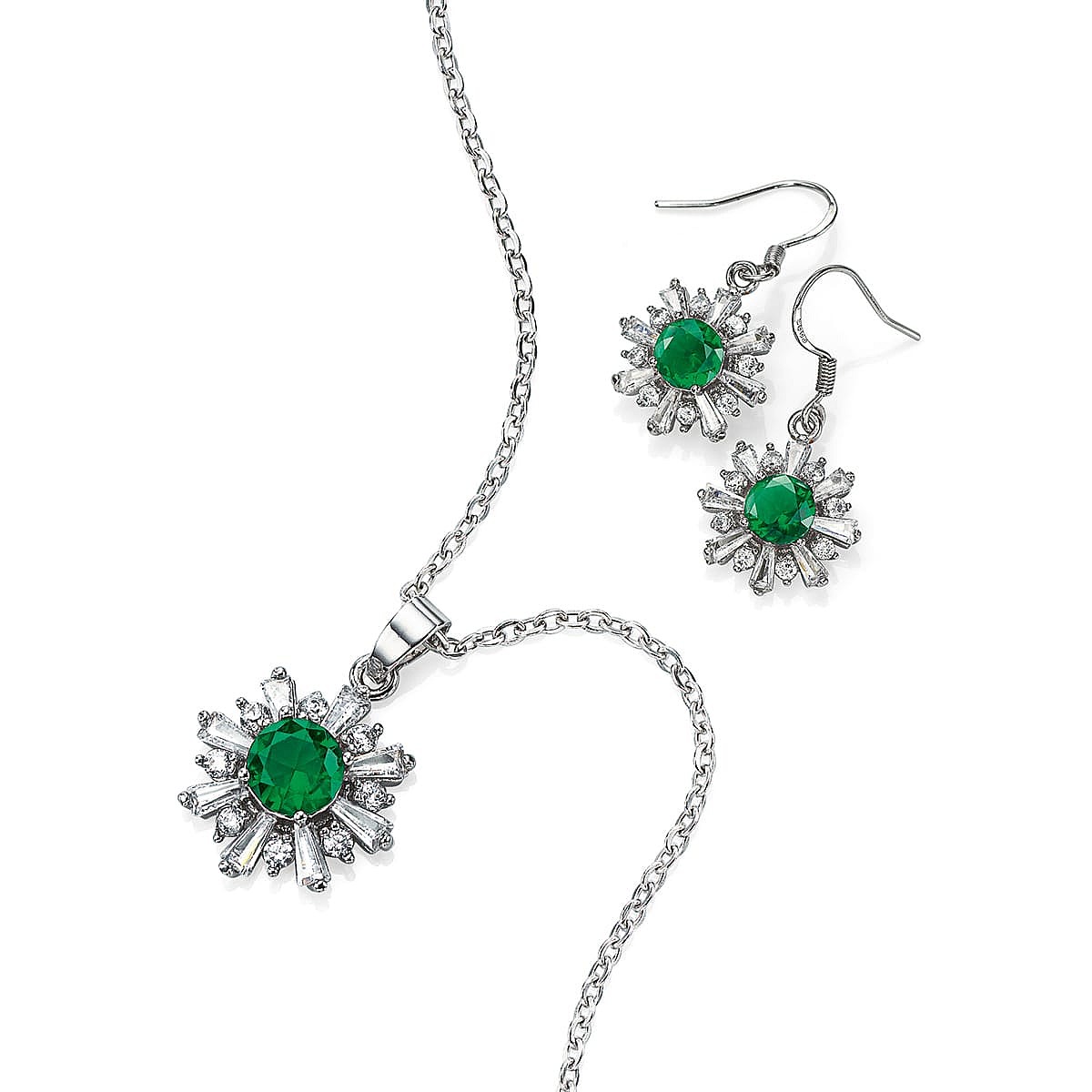 Ever Awakened Green Pendant & Earrings