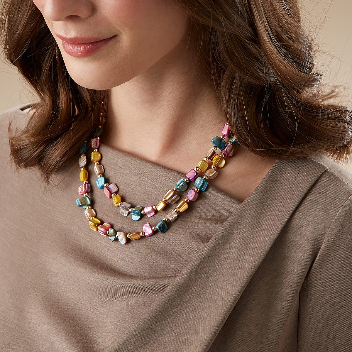 Luminous Layers Multi Coloured Necklace