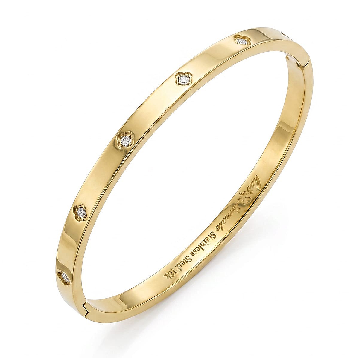 All Lined Up Gold-tone Bangle