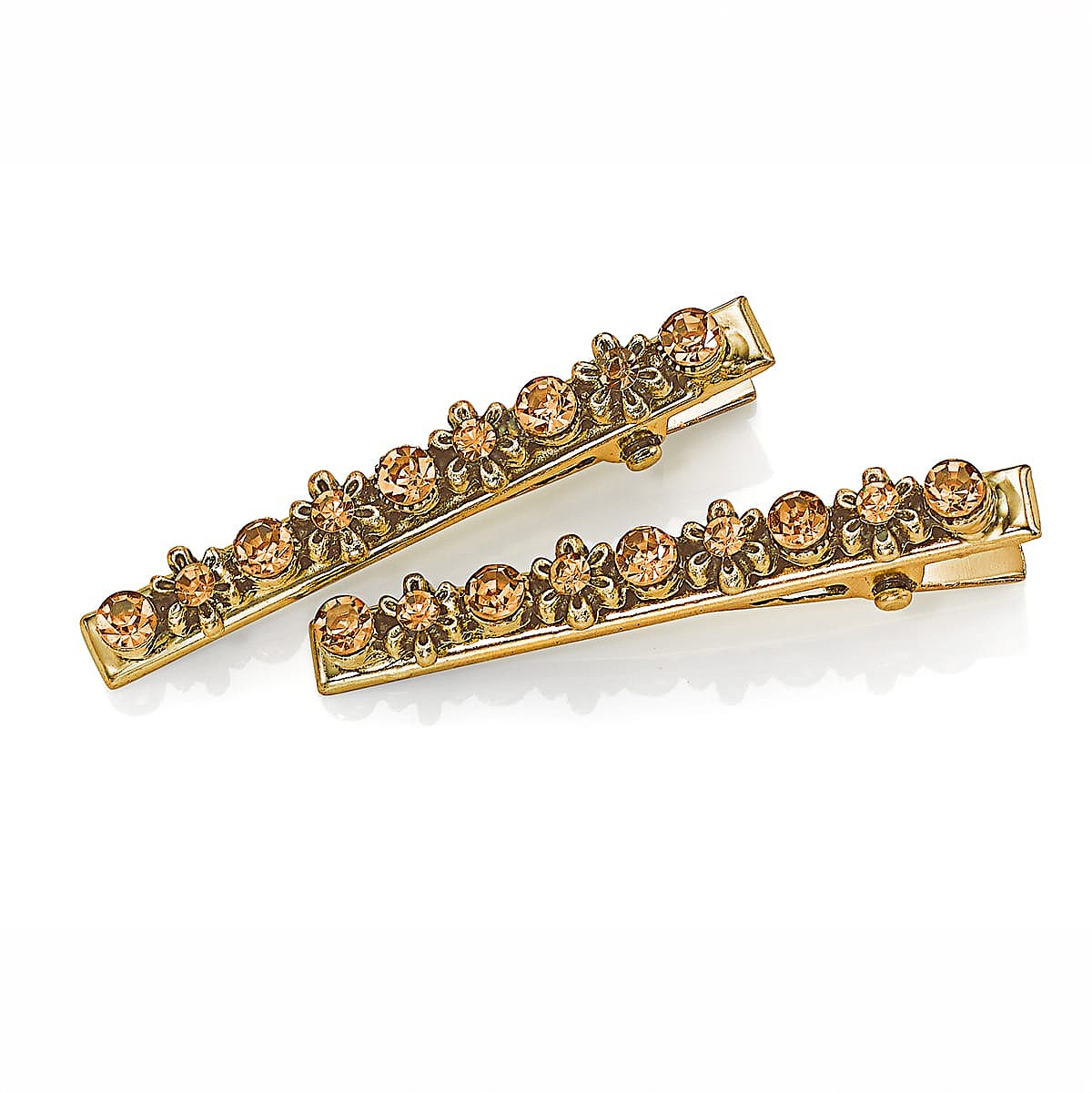 Fancy Free Gold Set of Hair Clips