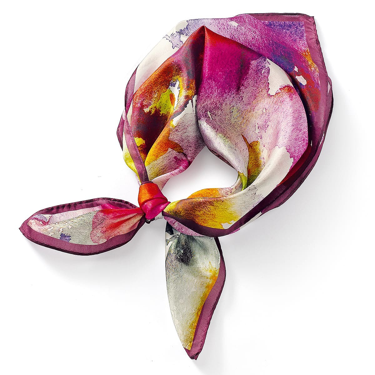 Watercolour Whimsy Silk Square Scarf