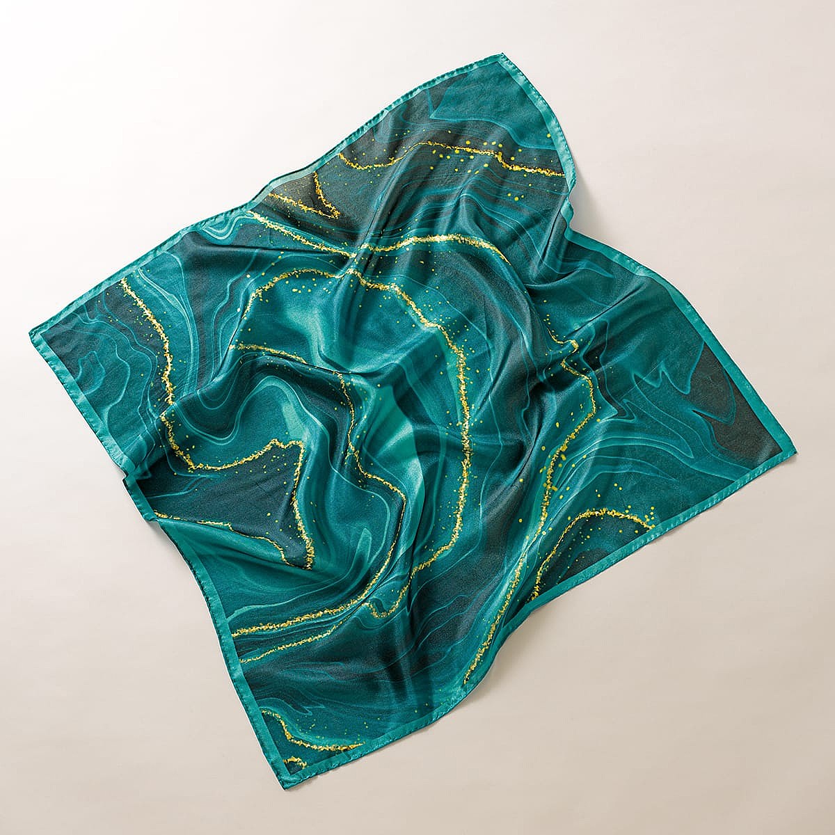Beyond Green Silk Square Scarf