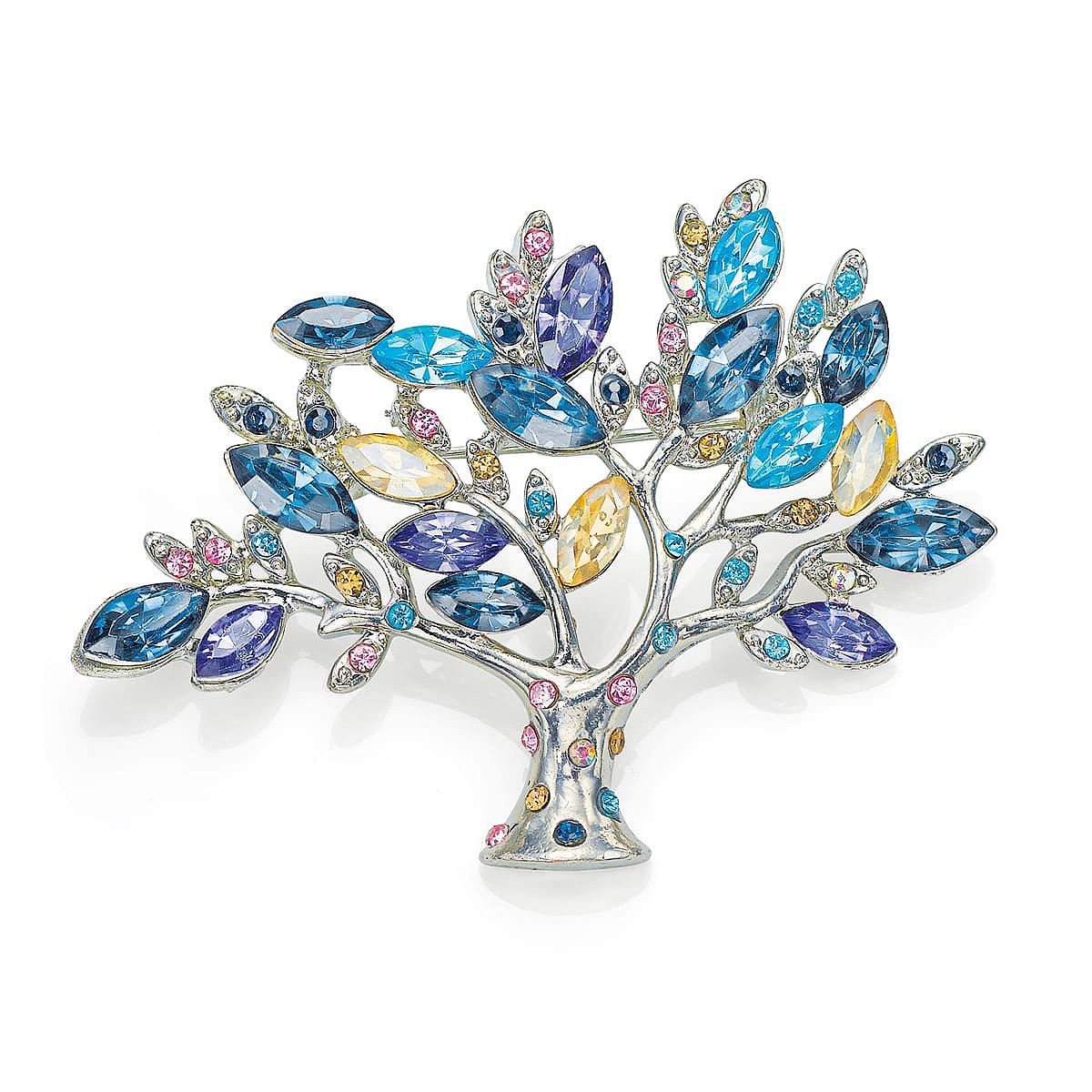 In the Breeze Crystal Tree Brooch