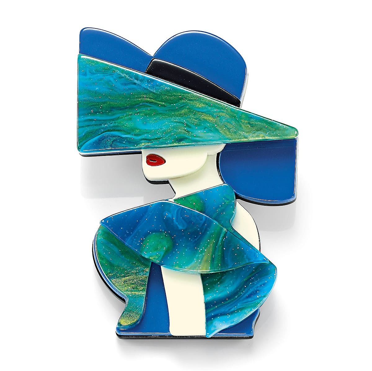 Veiled in Blue Brooch