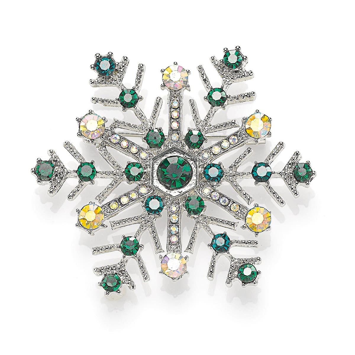 Evergreen Glow Crystal Brooch
