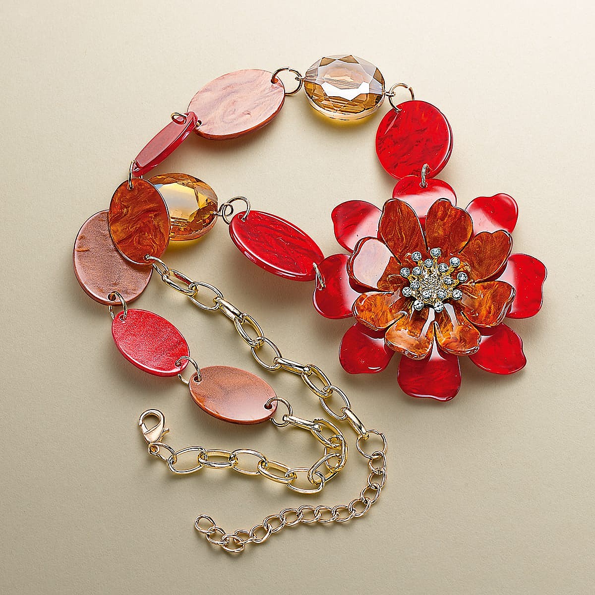 Lyrical Bloom Red Pendant