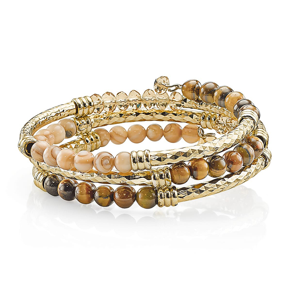Cream in My Coffee Coil Bangle