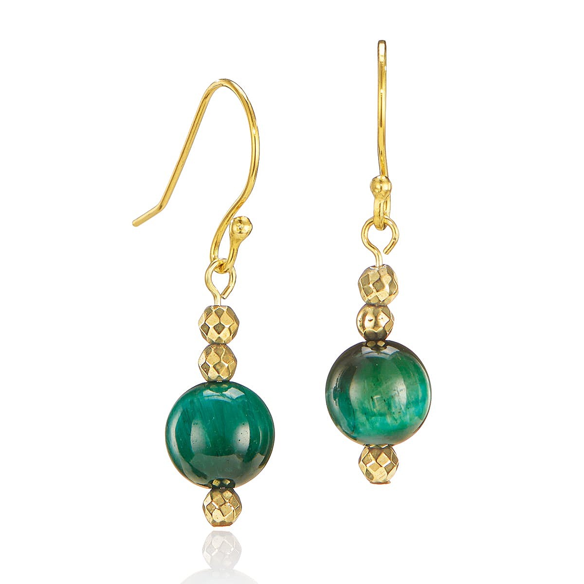 Gravitate to Green Tiger's Eye Earrings