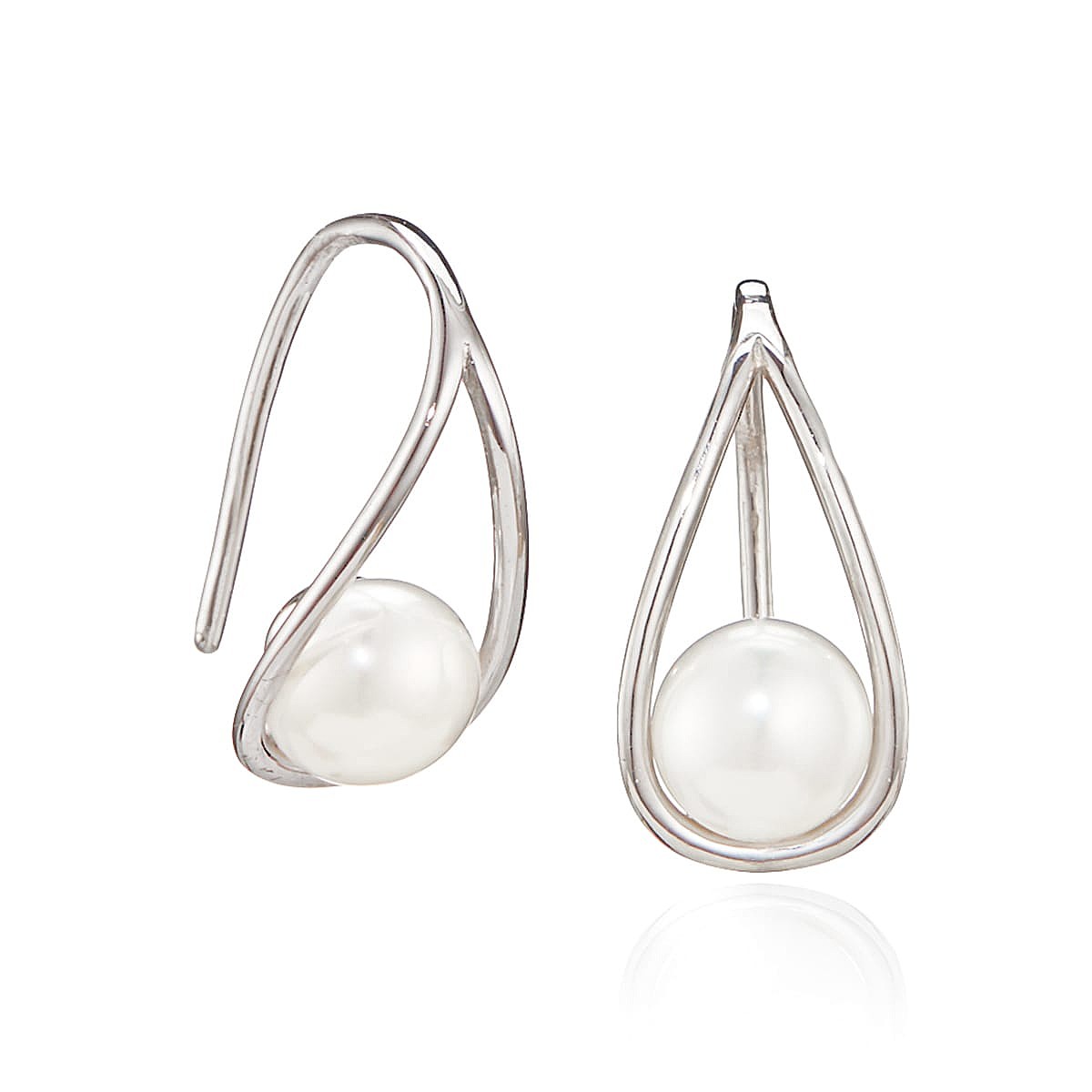 Pearls of Light Silver Earrings