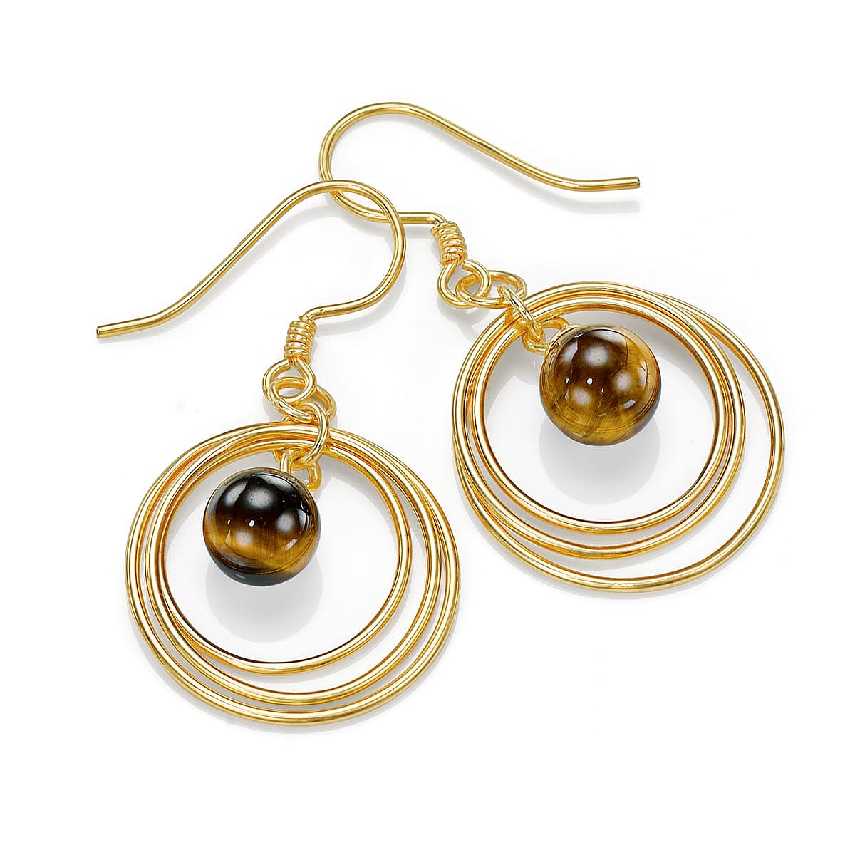 Aura of Courage Tiger's Eye Earrings