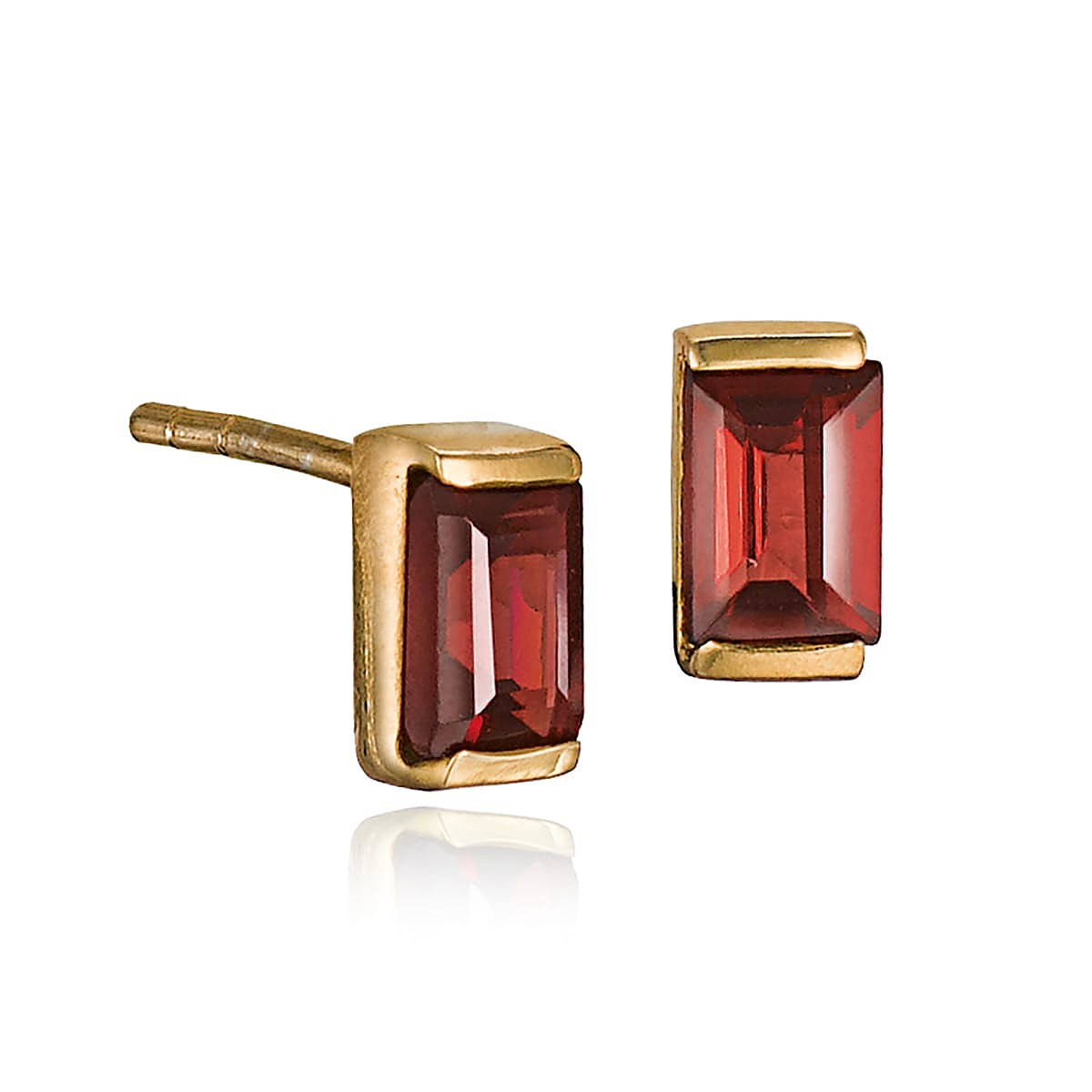 Pure Devotion Garnet Stud Earrings