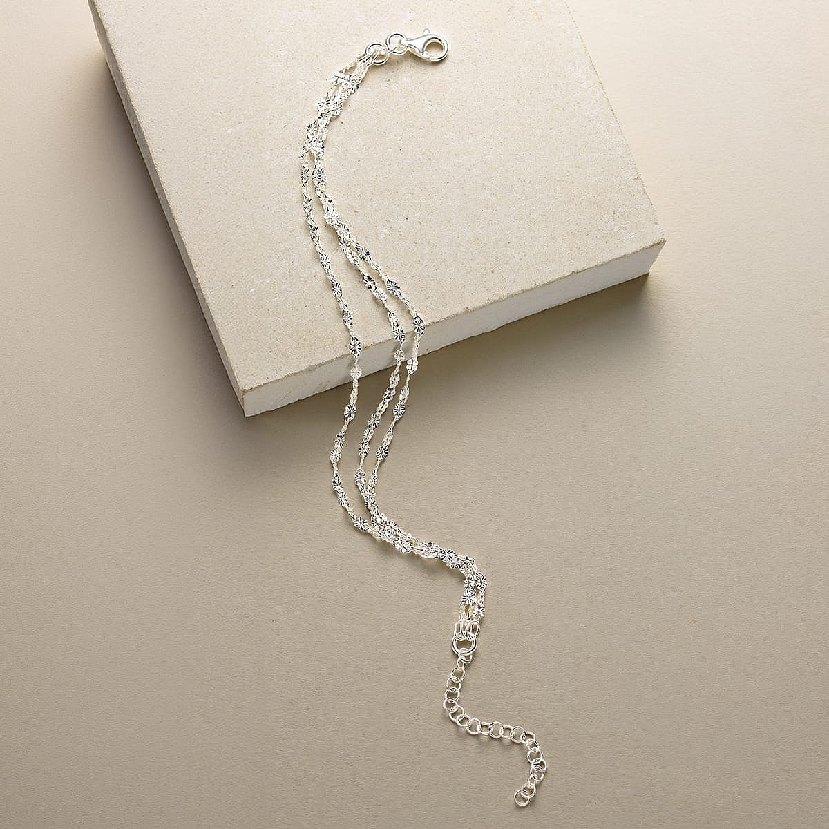 Layered in Light Silver Bracelet