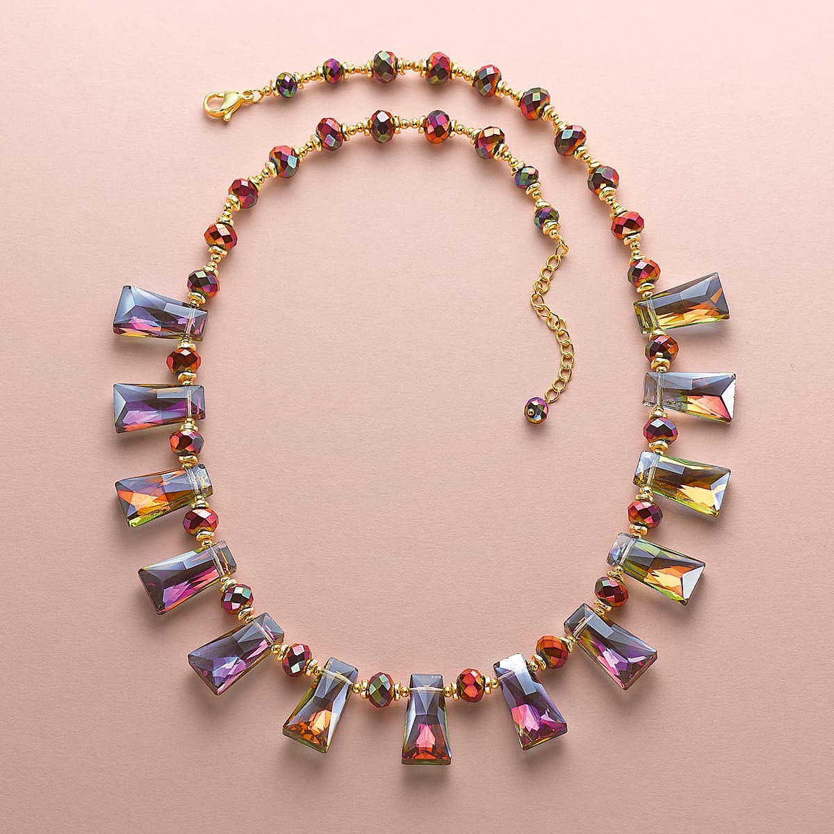 Iridescent Impressions Crystal Necklace