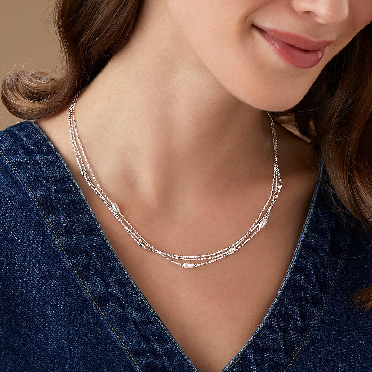 Layered in Elegance Silver Necklace