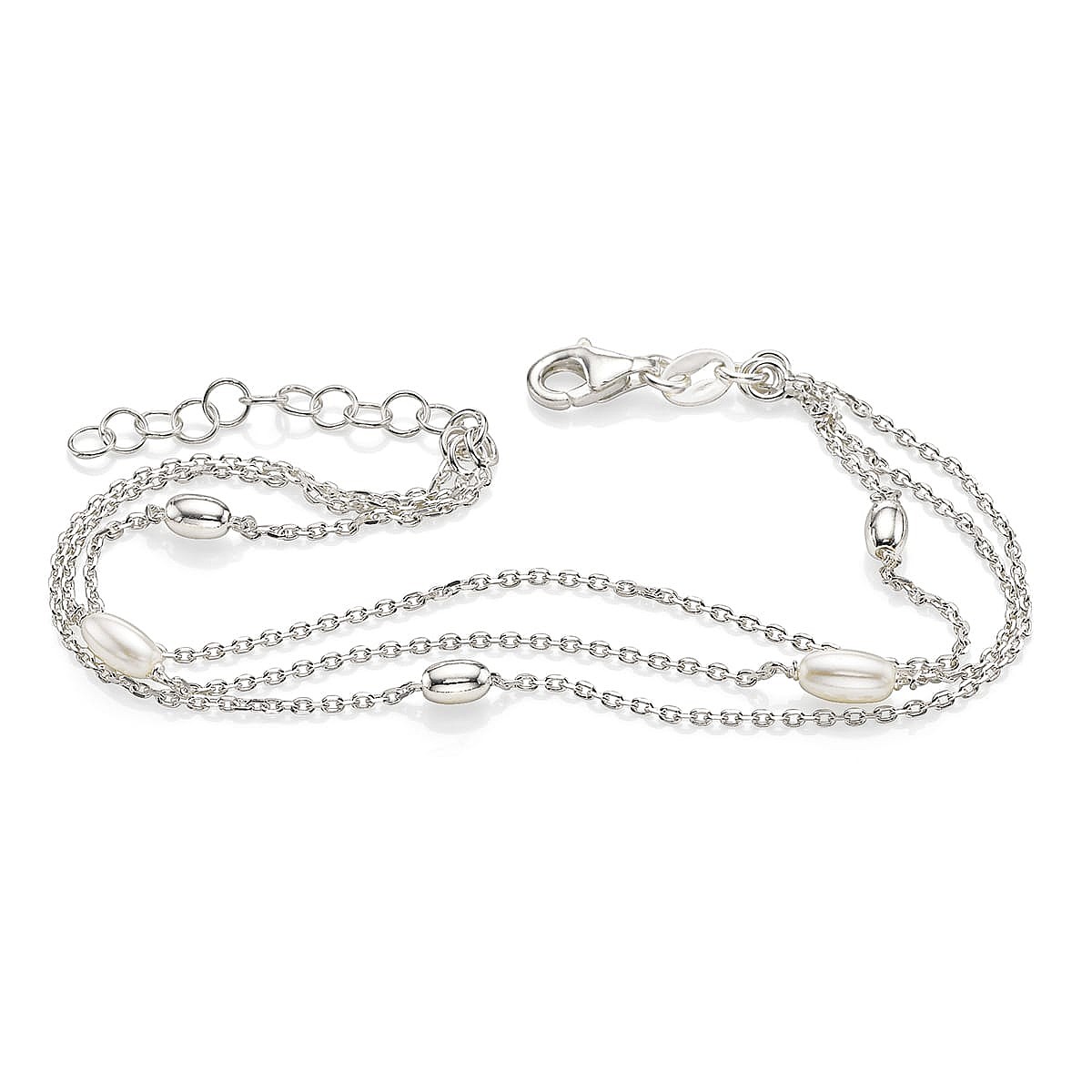 Layered in Elegance Silver Bracelet
