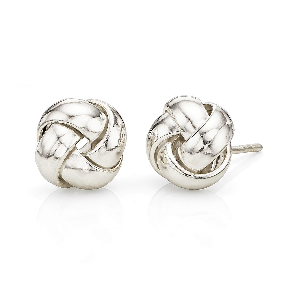 Tied & True Silver Stud Earrings