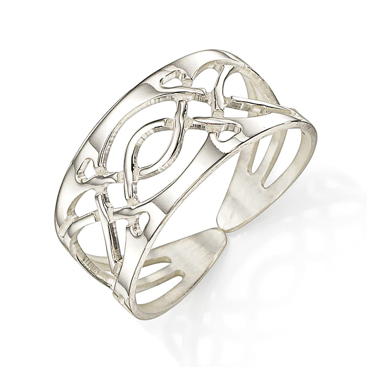 Woven Poetry Silver Open Ring