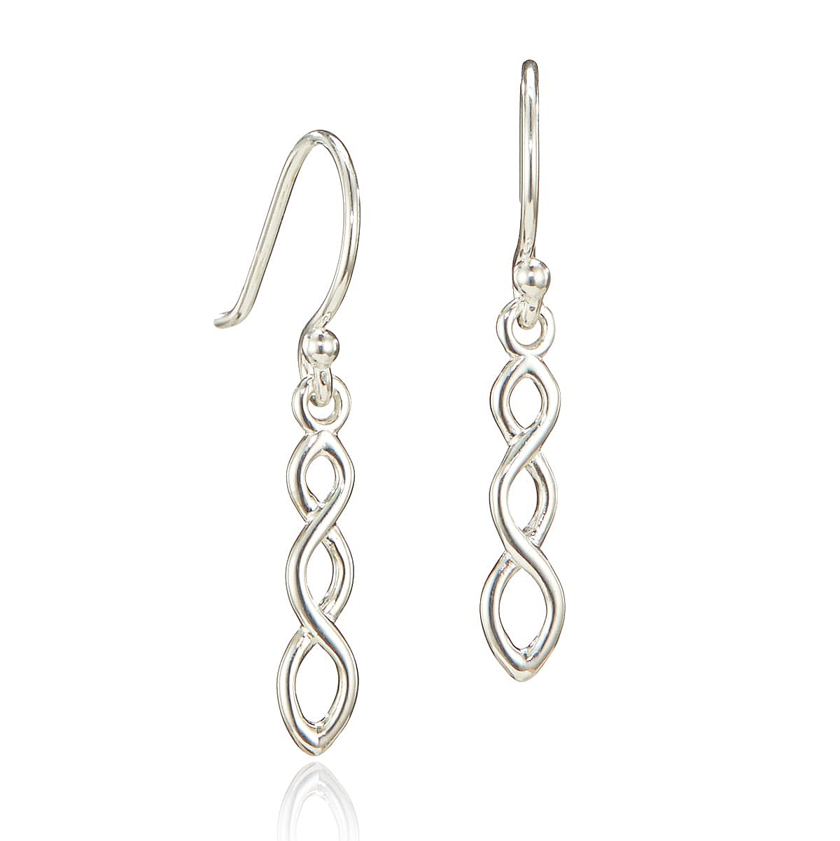 Woven Winds Silver Earrings