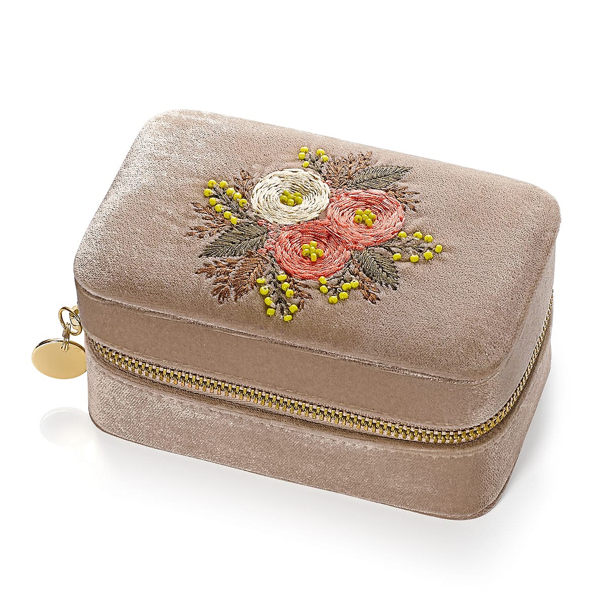Poised Posy Beige Jewellery Box