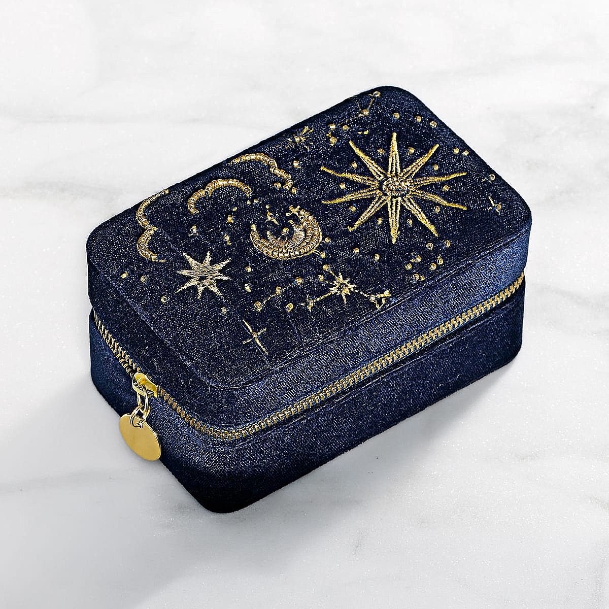 Celestially Yours Navy Jewellery Box