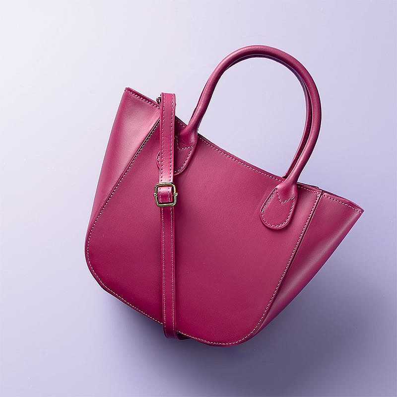 Raspberry Newbury Leather Bag Handbags, Tote & Shoulder Bags Pia
