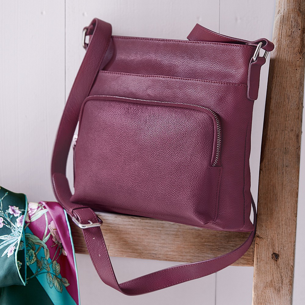 Very Berry Cross-Body Leather Bag