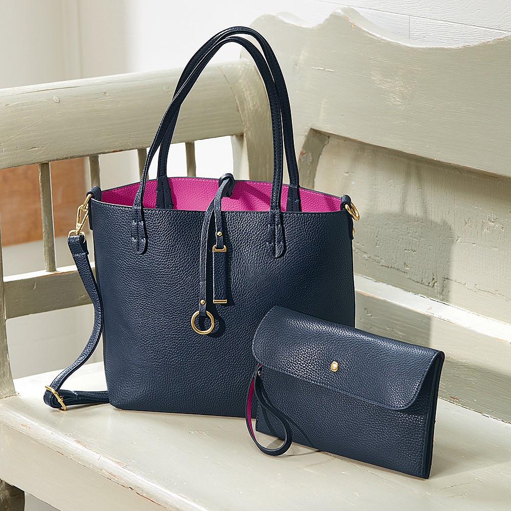 navy blue tote bag
