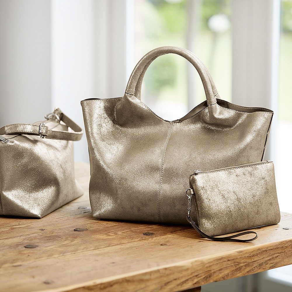 Burnished Beauty VeganLeather Bag Metallic Vegan Leather Bags Pia